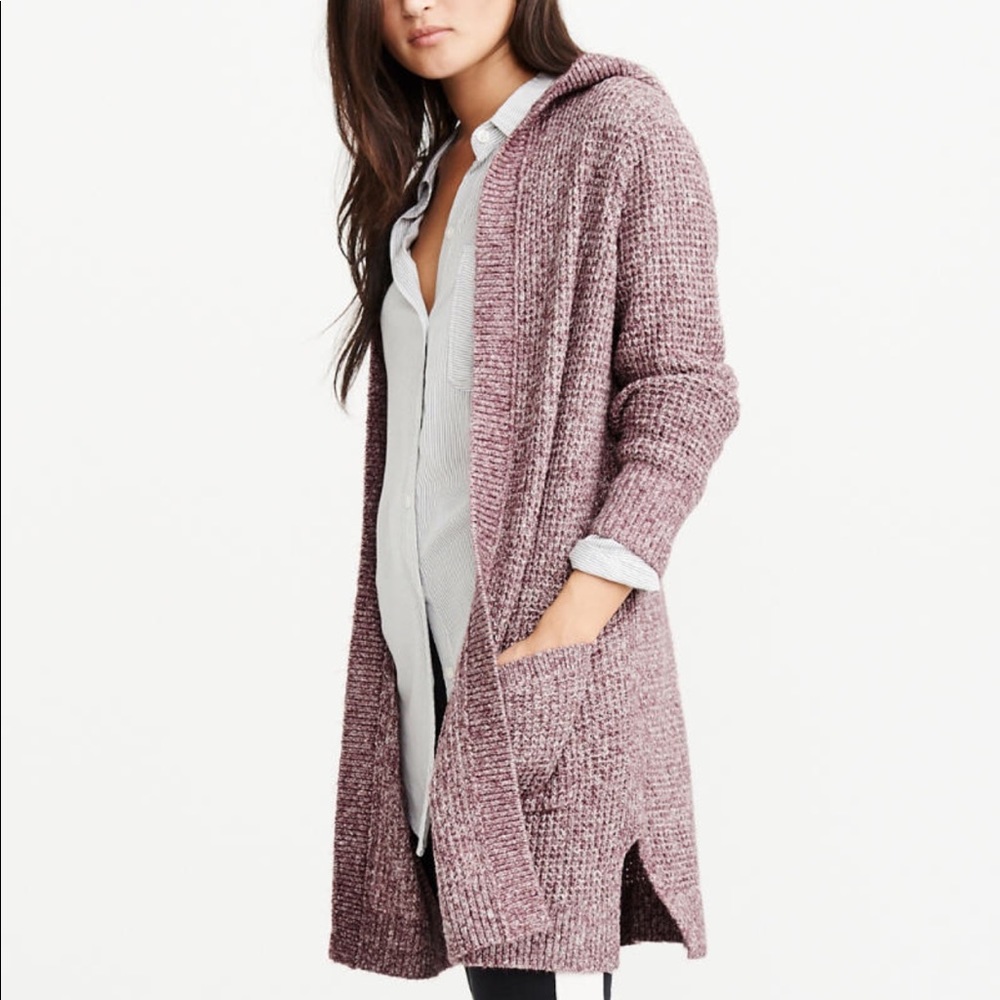 Abercrombie & Fitch Hooded Open Front Cardigan